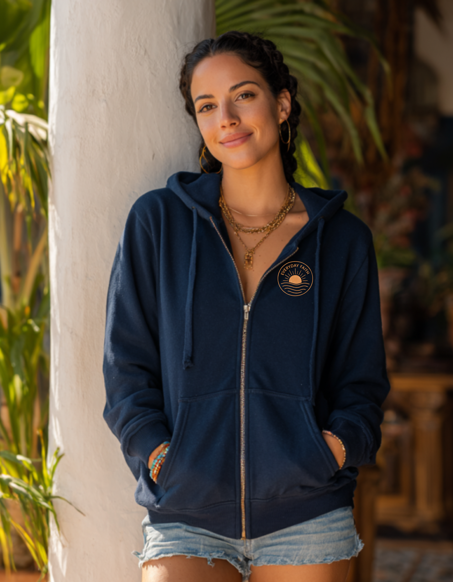 Women's Everyday Faith Coastal Sunshine Heavy Blend Zip Hoodie