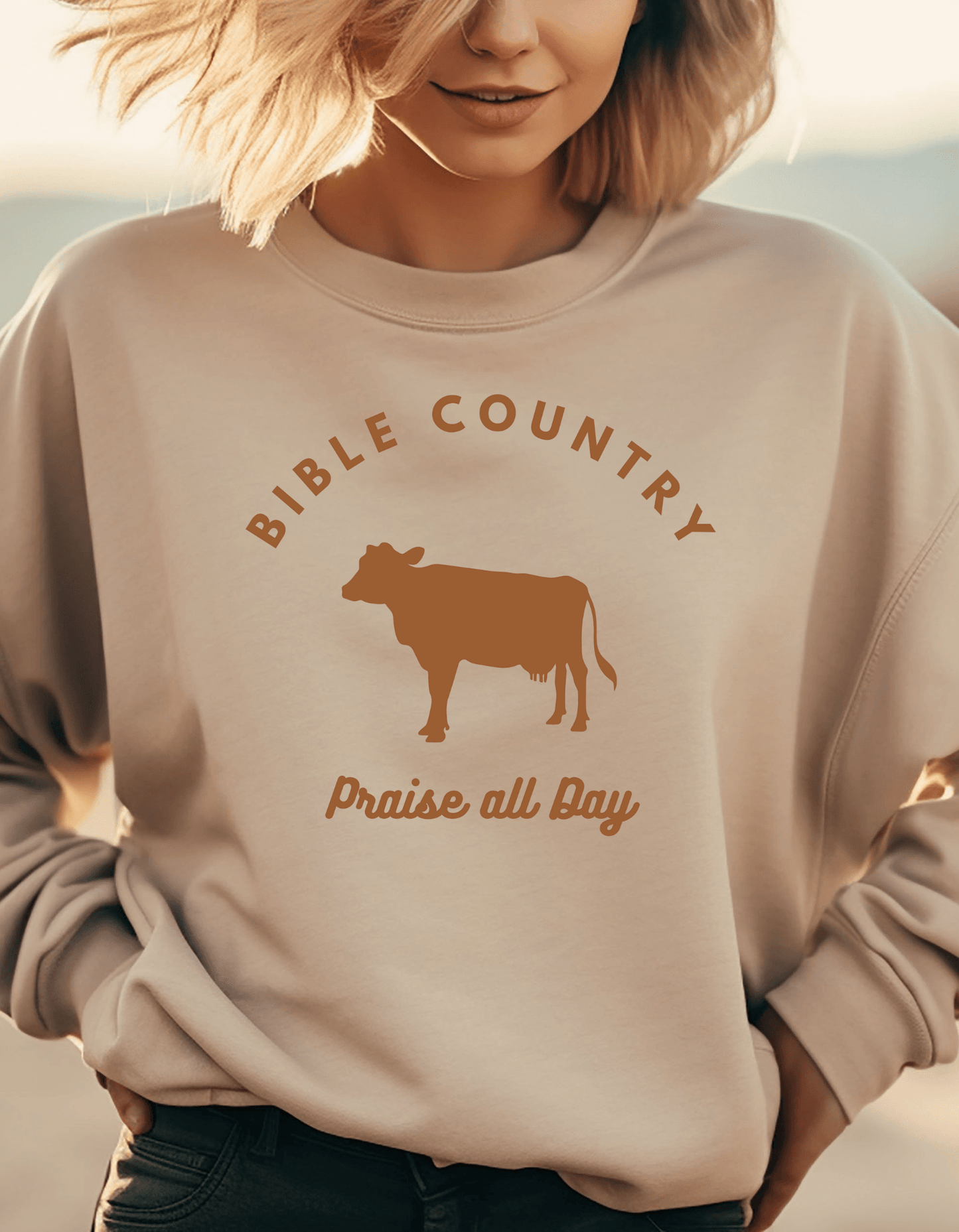 Women's Bible Country Pray All Day Sweatshirt