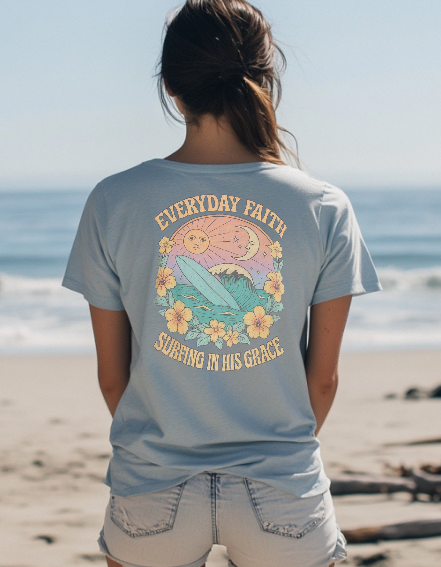Women's Surfing In His Grace Short Sleeve Tee