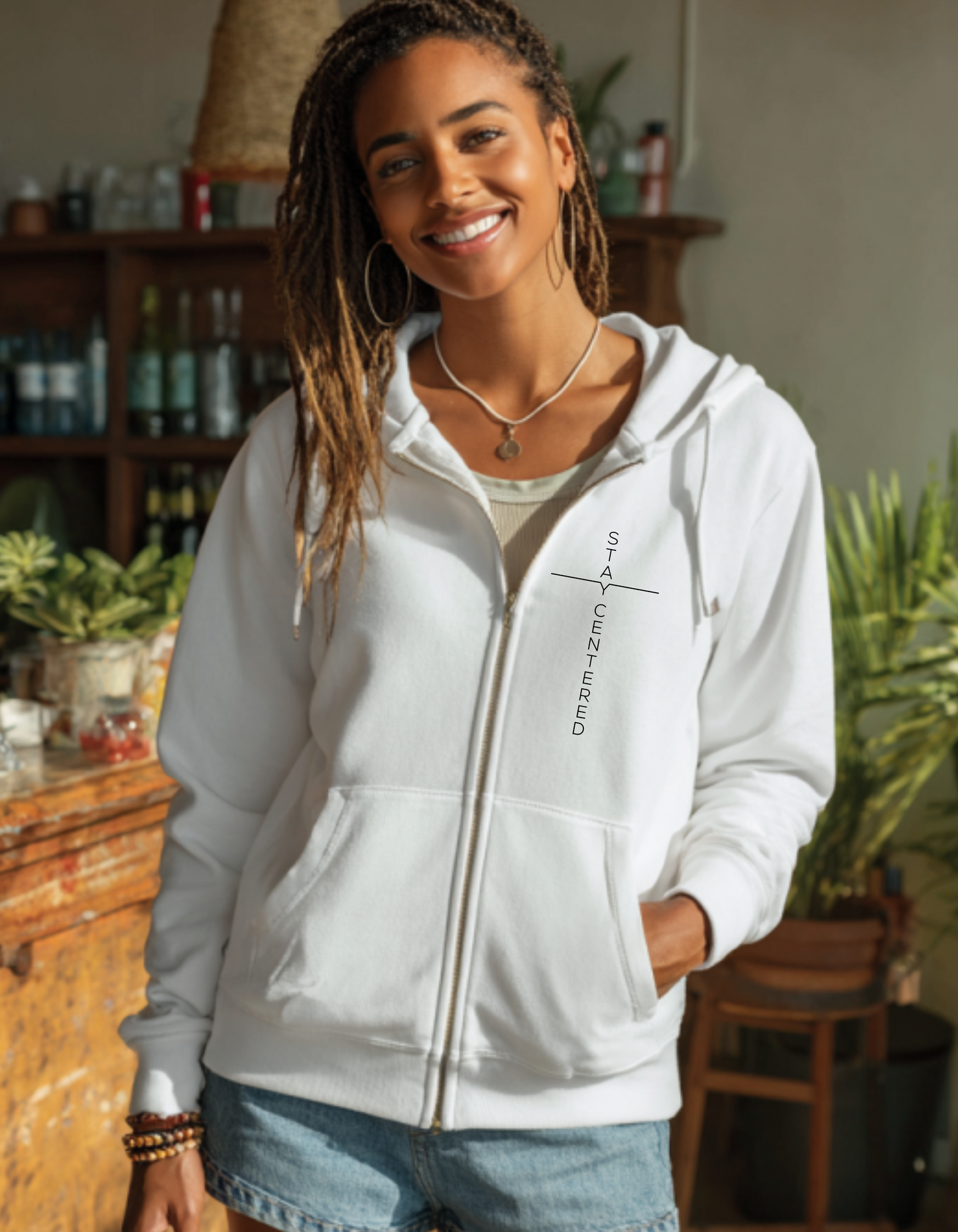 Women's Stay Centered Heavy Blend Zip Hoodie