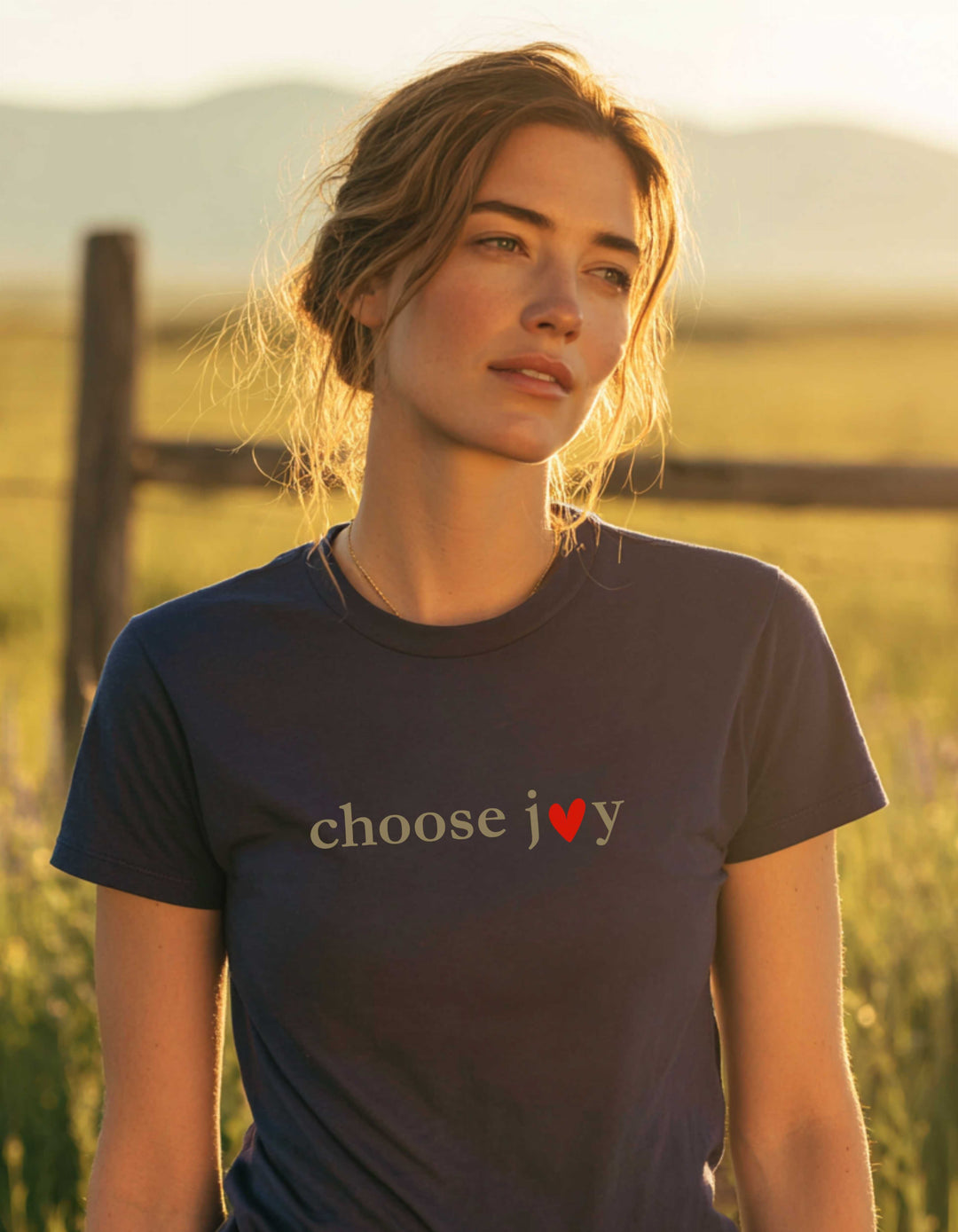 Women's Choose Joy Heart Short Sleeve Tee