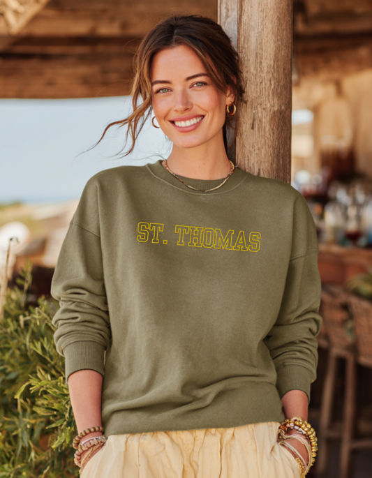 Women's St. Thomas Yellow Logo Sweatshirt