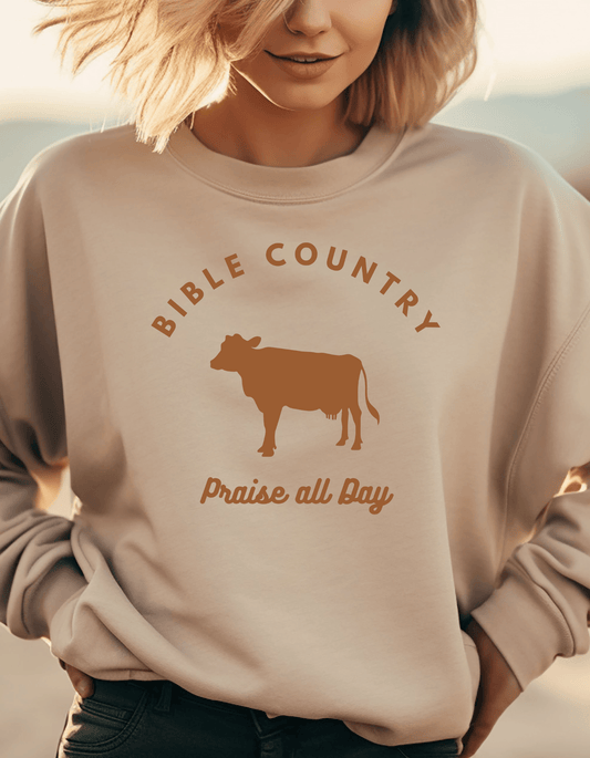 Women's Bible Country Pray All Day Sweatshirt