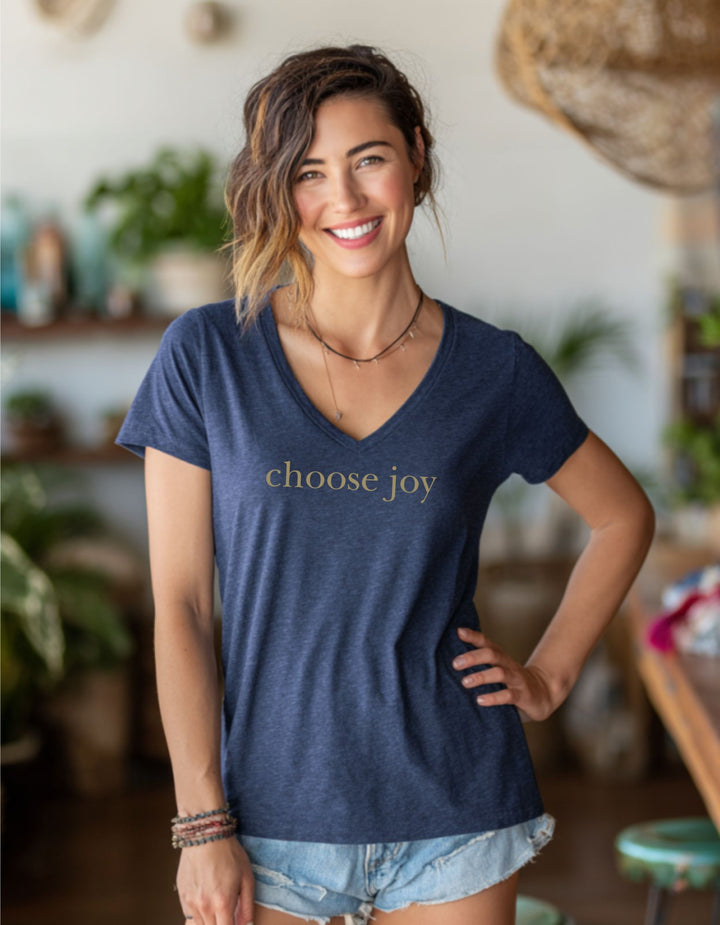 Women’s Choose Joy Relaxed V-Neck Tee