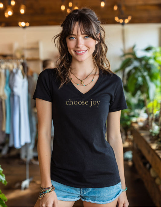 Women’s Choose Joy Relaxed V-Neck Tee