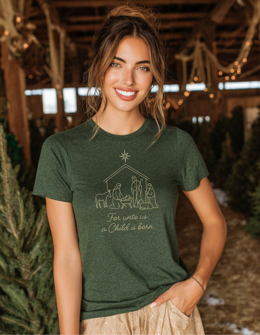 Women's A Child Is Born Short Sleeve Tee