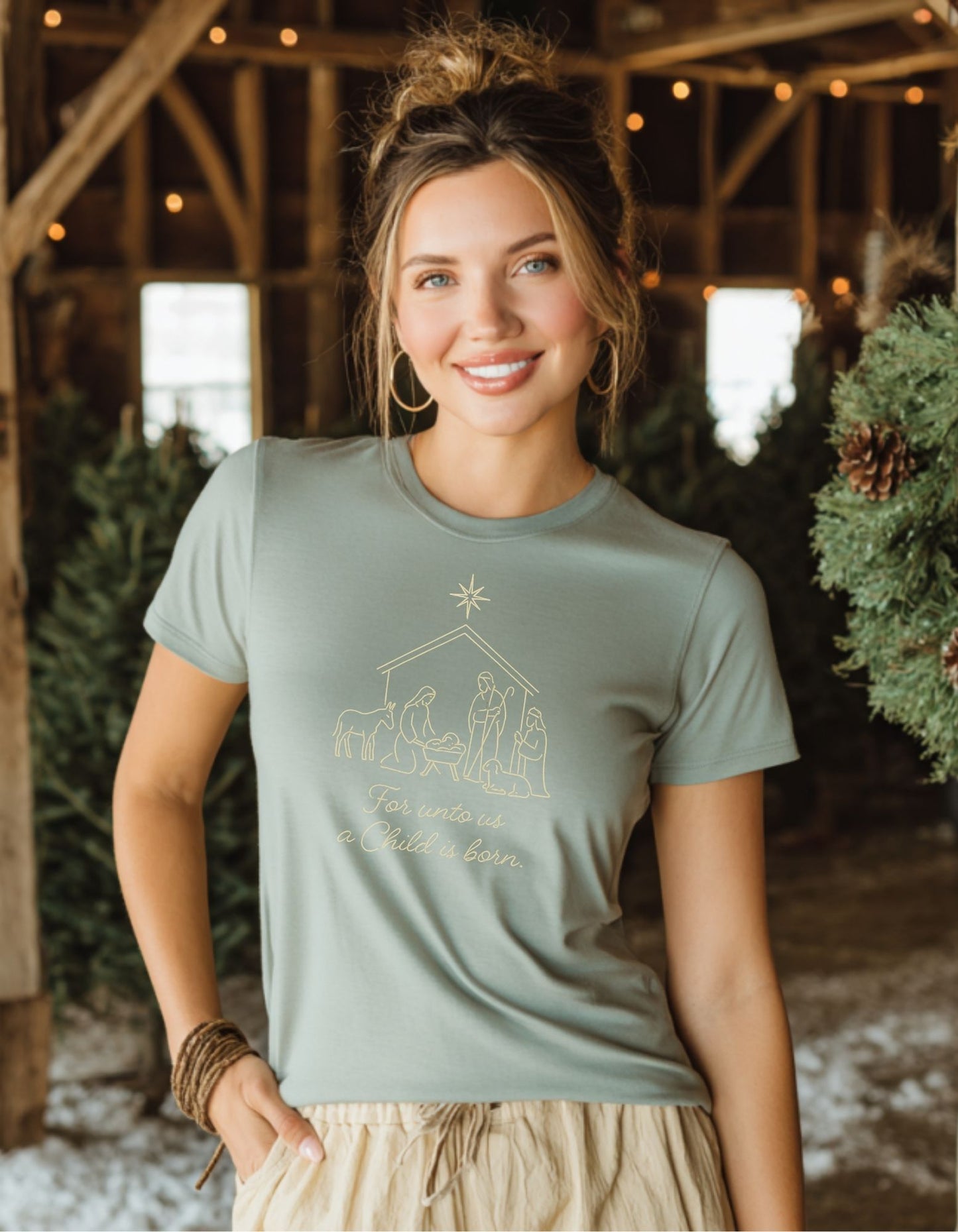 Women's A Child Is Born Short Sleeve Tee