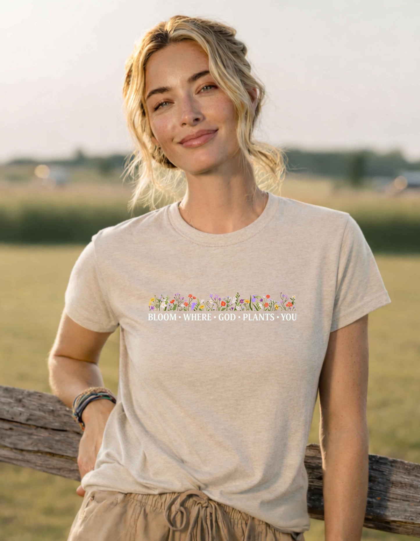 Women's Bloom Where God Plants You Short Sleeve Tee