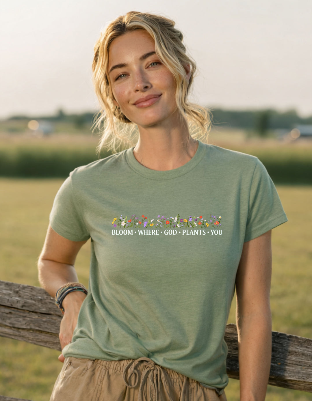Women's Bloom Where God Plants You Short Sleeve Tee