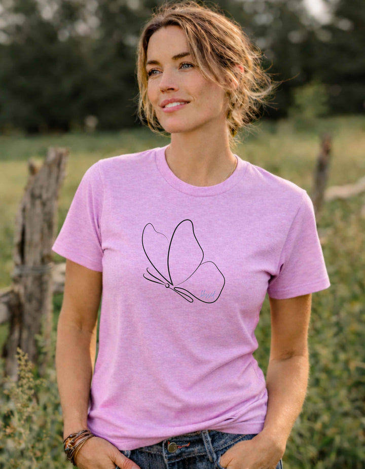 Women's Blessed Butterfly Short Sleeve Tee
