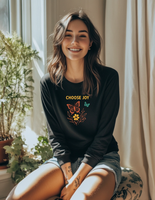 Women's Everyday Faith Choose Joy Long Sleeve Tee