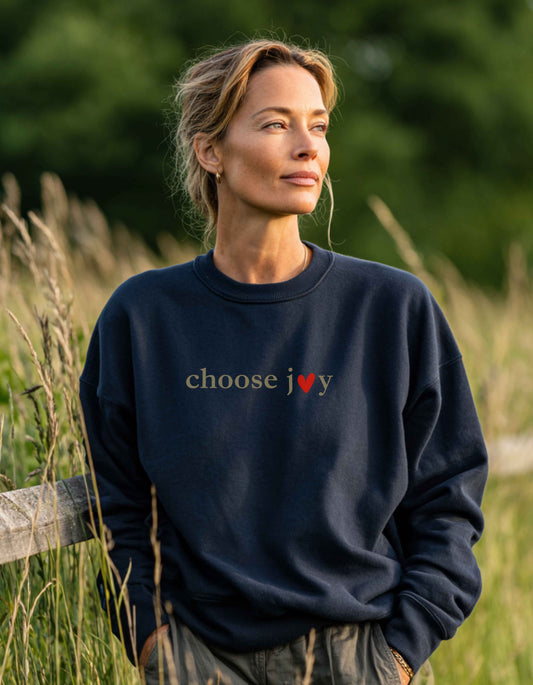 Women's Choose Joy Heart Sweatshirt