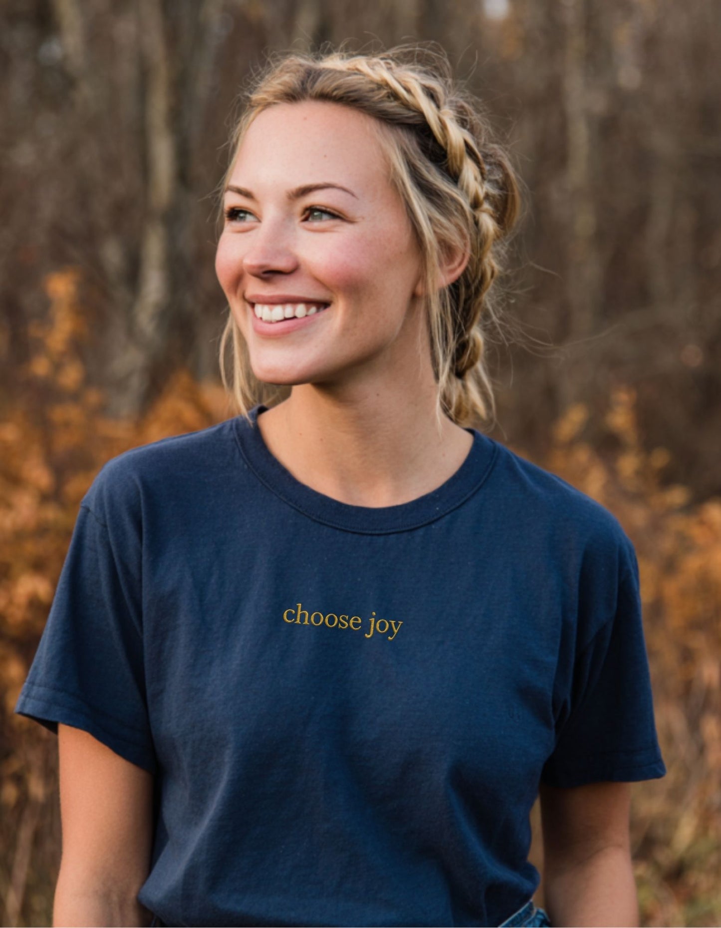 Women's Embroidered Choose Joy super soft heavyweight Tee Shirt