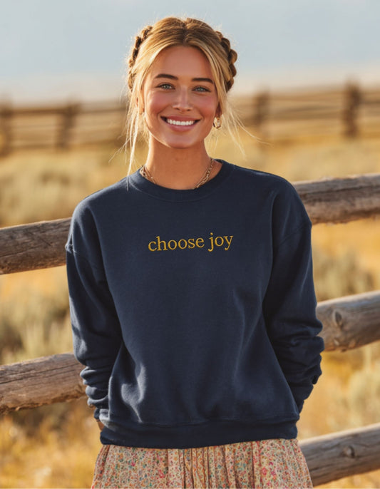 Women's Embroidered Choose Joy Sweatshirt