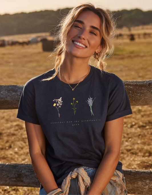 Women's Consider How The Wildflowers Grow Short Sleeve Tee
