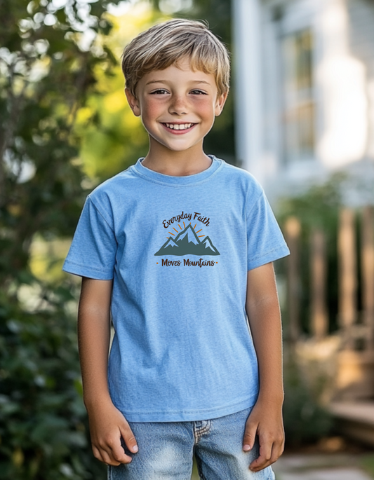 Boy's Everyday Faith Moves Mountains Tee