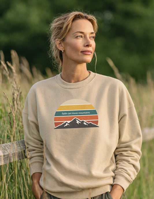 Women's Faith Can Move Mountains Sweatshirt