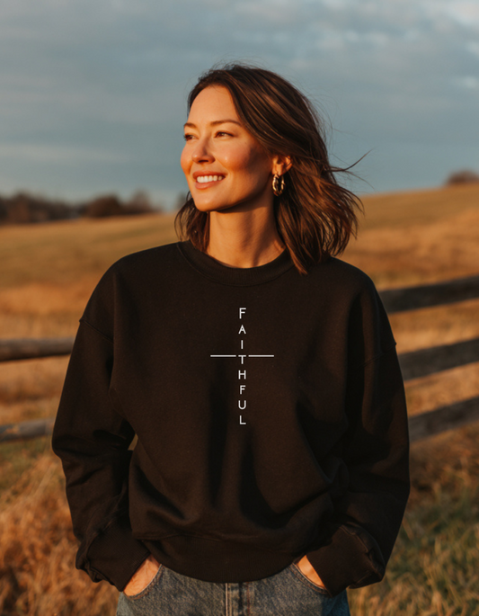 Women's Faithful Cross Sweatshirt