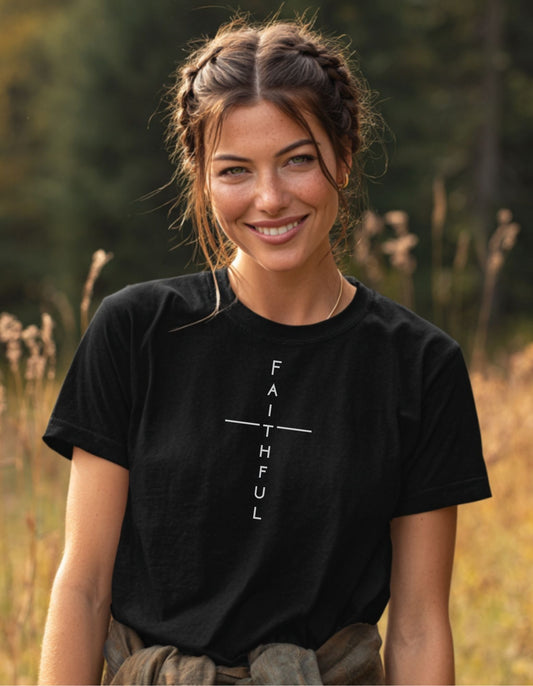 Women's Faithful Cross Short Sleeve Tee
