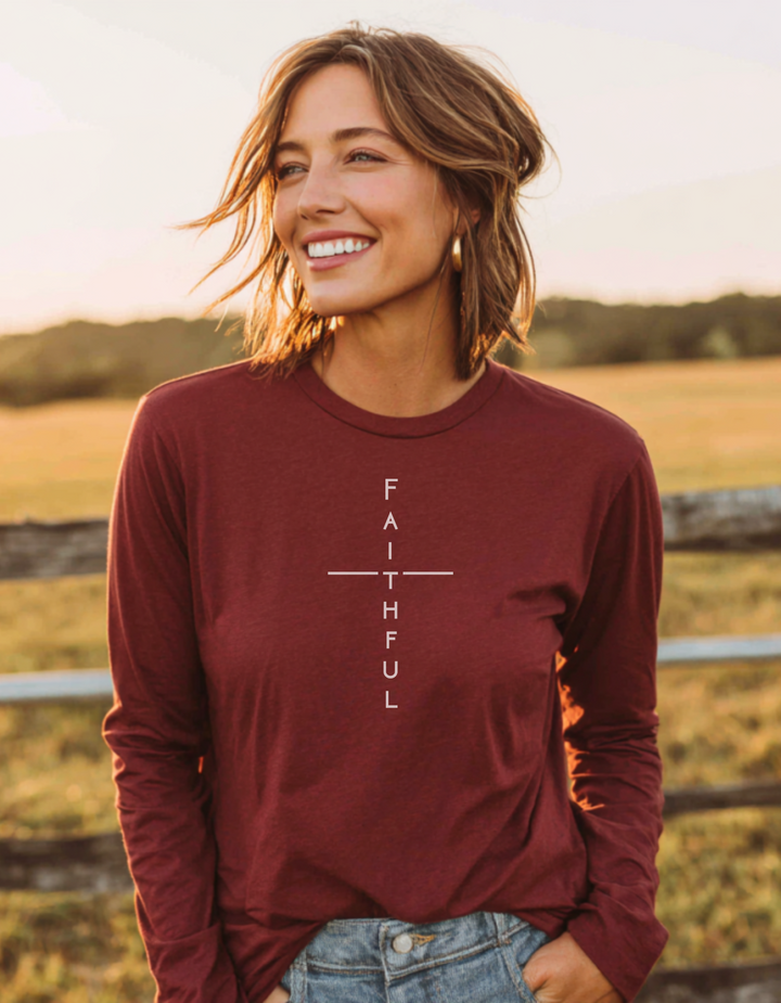Women's Everyday Faith Faithful Long Sleeve Tee