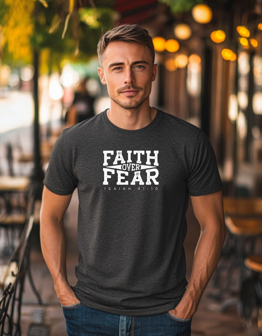 Men's Faith Over Fear Short Sleeve Tee Shirt