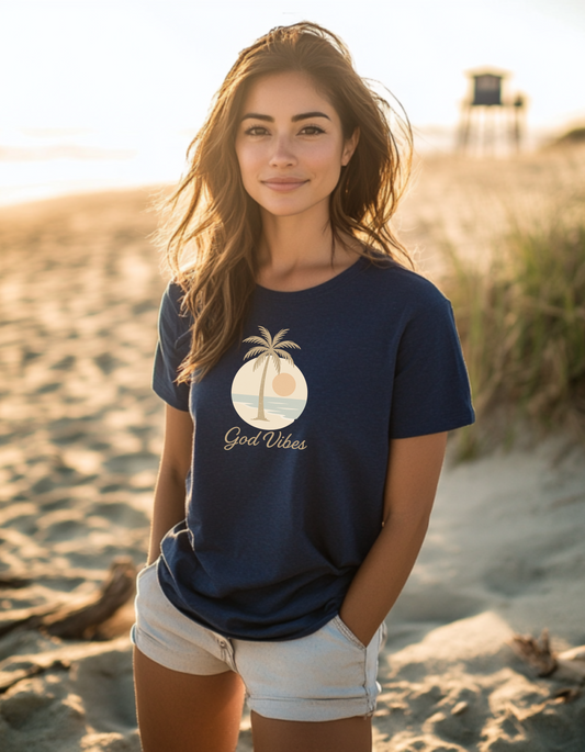 Women's God Vibes Island Short Sleeve Tee