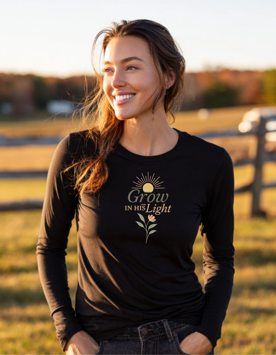 Women's Grow In His Light Long Sleeve Tee