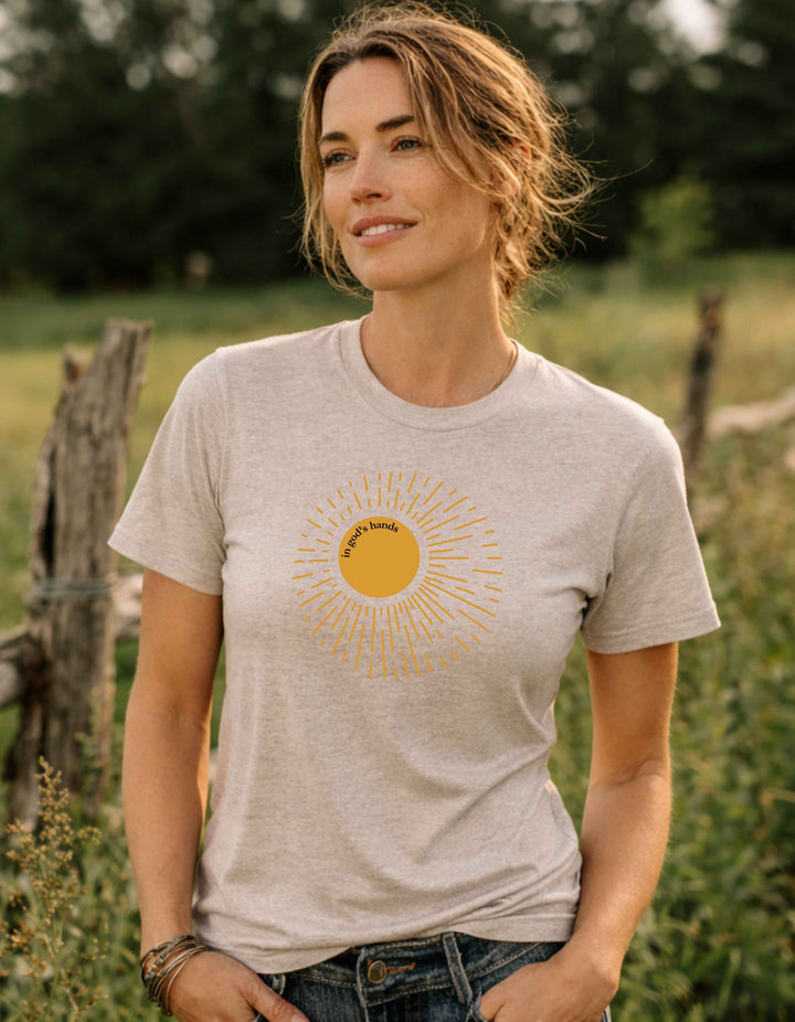 Women's In God's Hands Sunshine Short Sleeve Tee