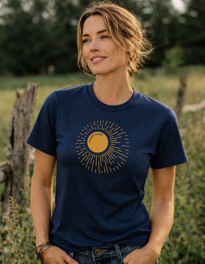 Women's In God's Hands Sunshine Short Sleeve Tee