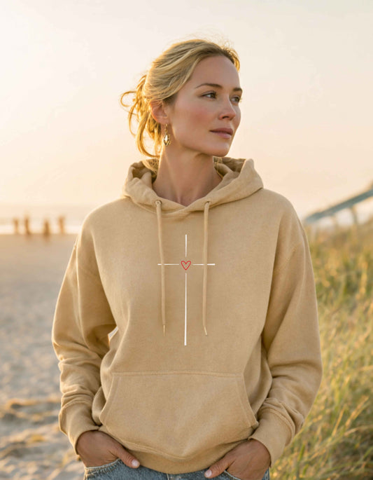 Women's Heart Cross Hoodie
