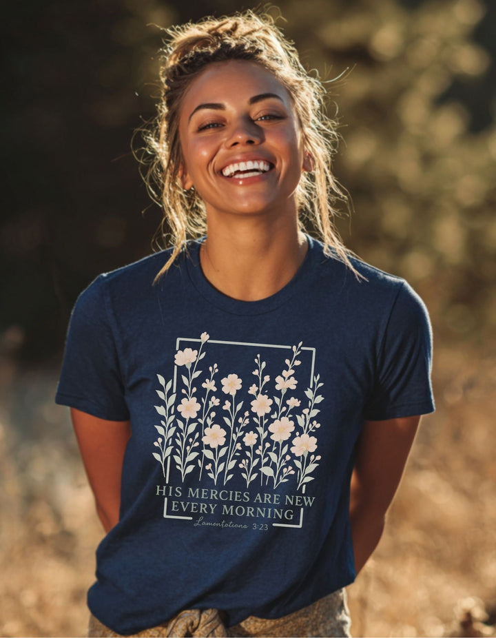 Women's His Mercies Are New Heavy Weight Super Soft Tee Shirt