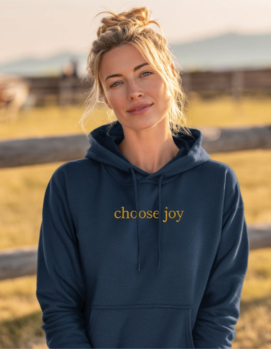 Women's Embroidered Choose Joy Hoodie