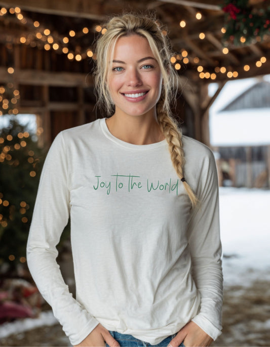 Women's Joy To The World Long Sleeve Tee
