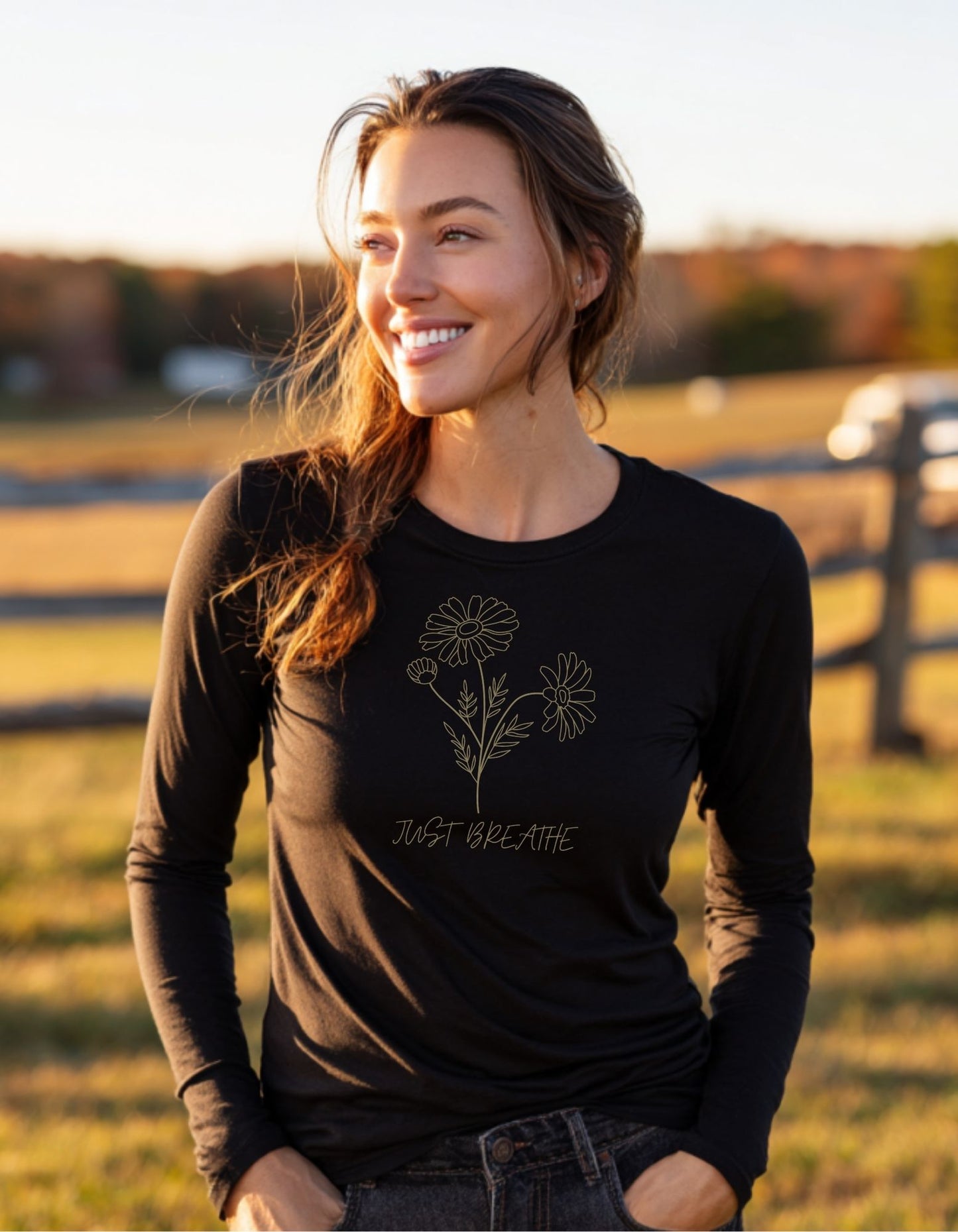 Women's Just Breath Long Sleeve Tee