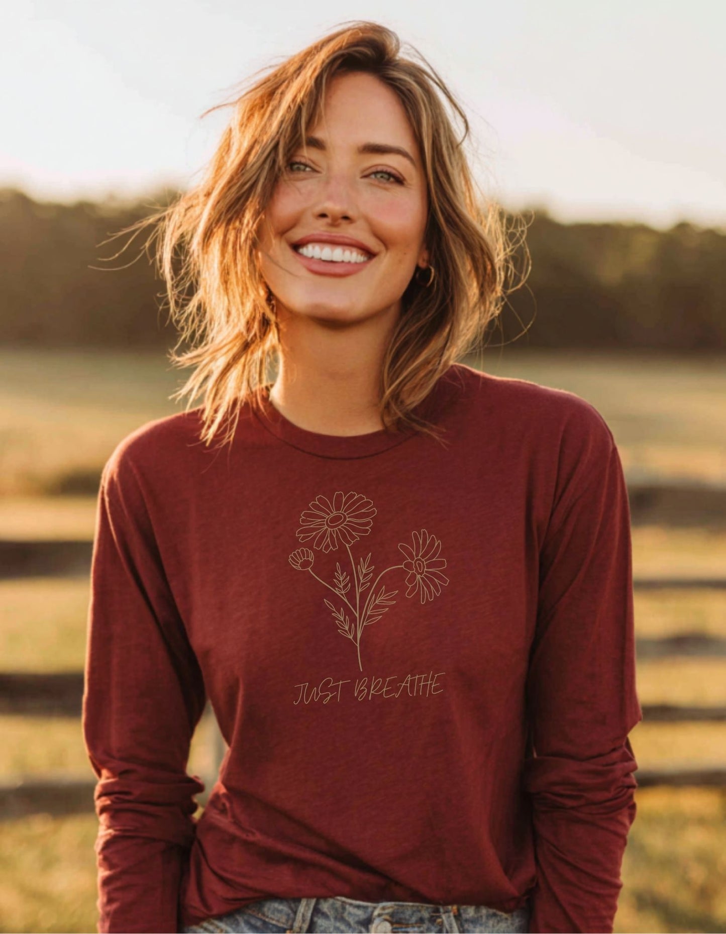 Women's Just Breath Long Sleeve Tee