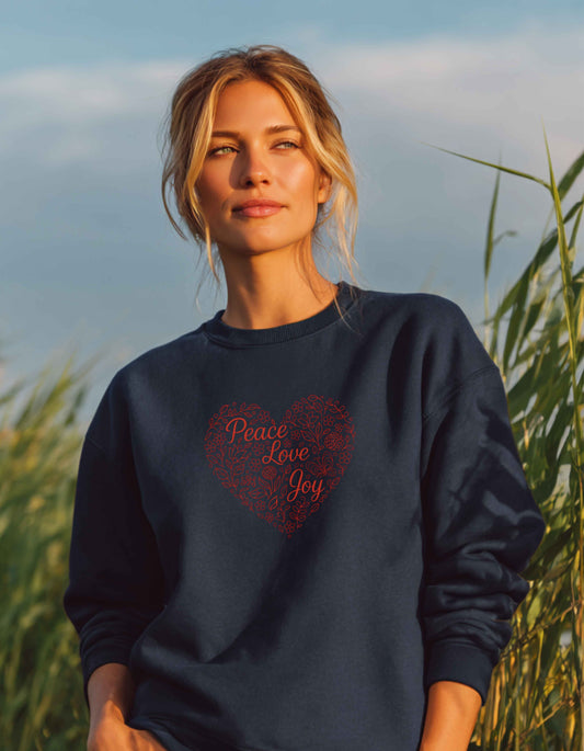 Women's Peace Love Joy Sweatshirt