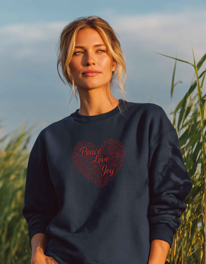 Women's Peace Love Joy Sweatshirt