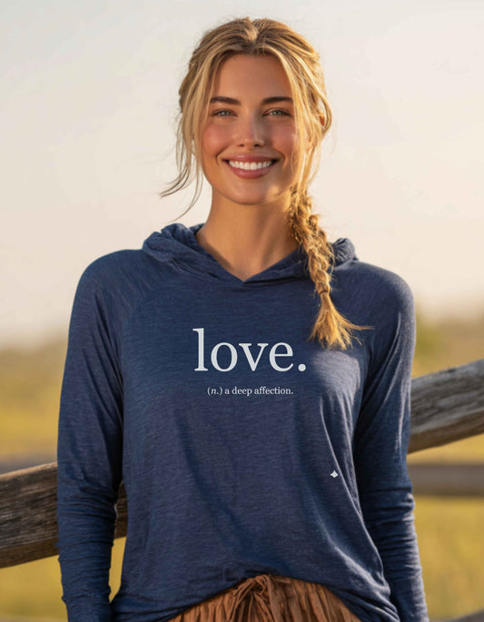 Women's Love Hooded Long-Sleeve Tee