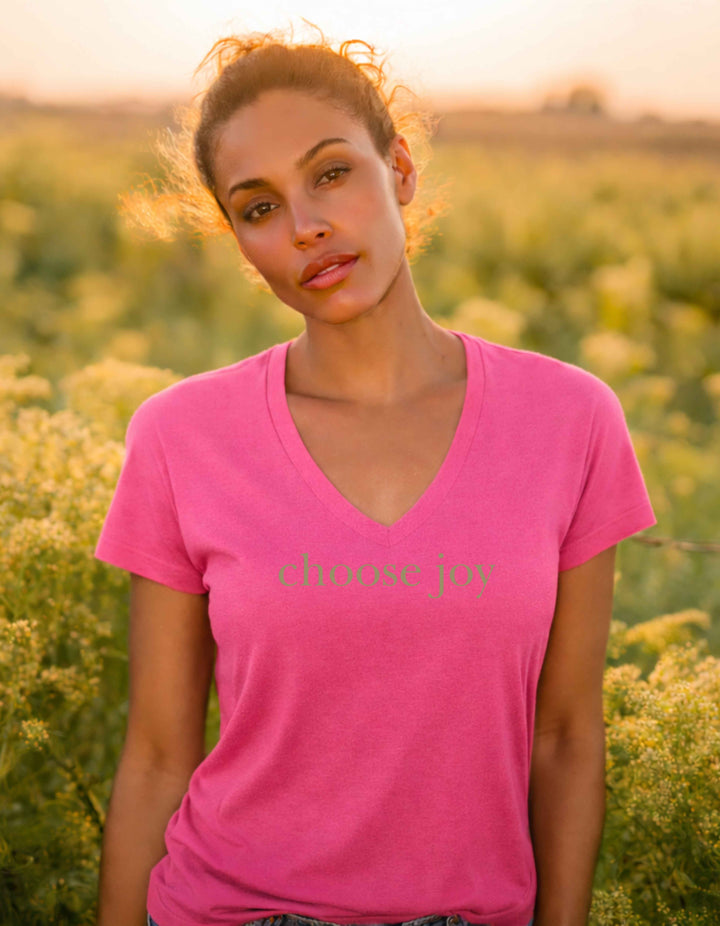 Women’s Choose Joy Relaxed V-Neck Tee