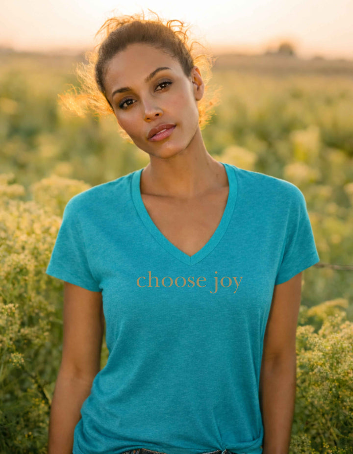 Women’s Choose Joy Relaxed V-Neck Tee
